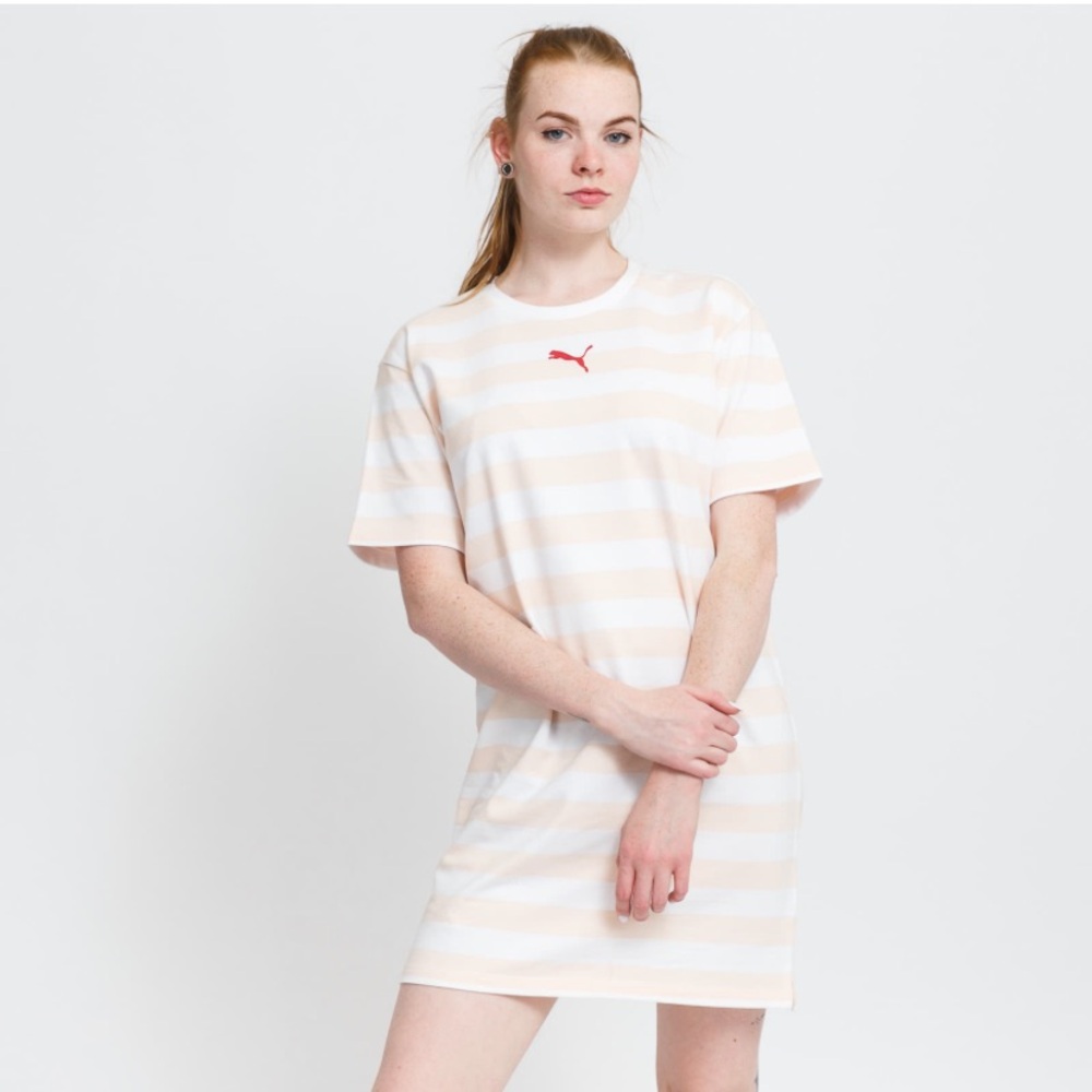 Puma summer stripes aop tshirt dress size medium athletic